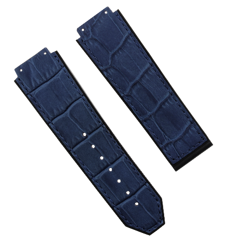 26MM LEATHER RUBBER WATCH BAND STRAP FOR HUBLOT WATCH BLACK, BLUE, BROWN, ROYAL