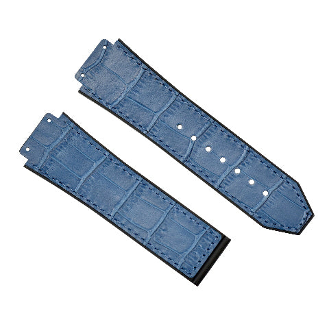 26MM LEATHER RUBBER WATCH BAND STRAP FOR HUBLOT WATCH BLACK, BLUE, BROWN, ROYAL