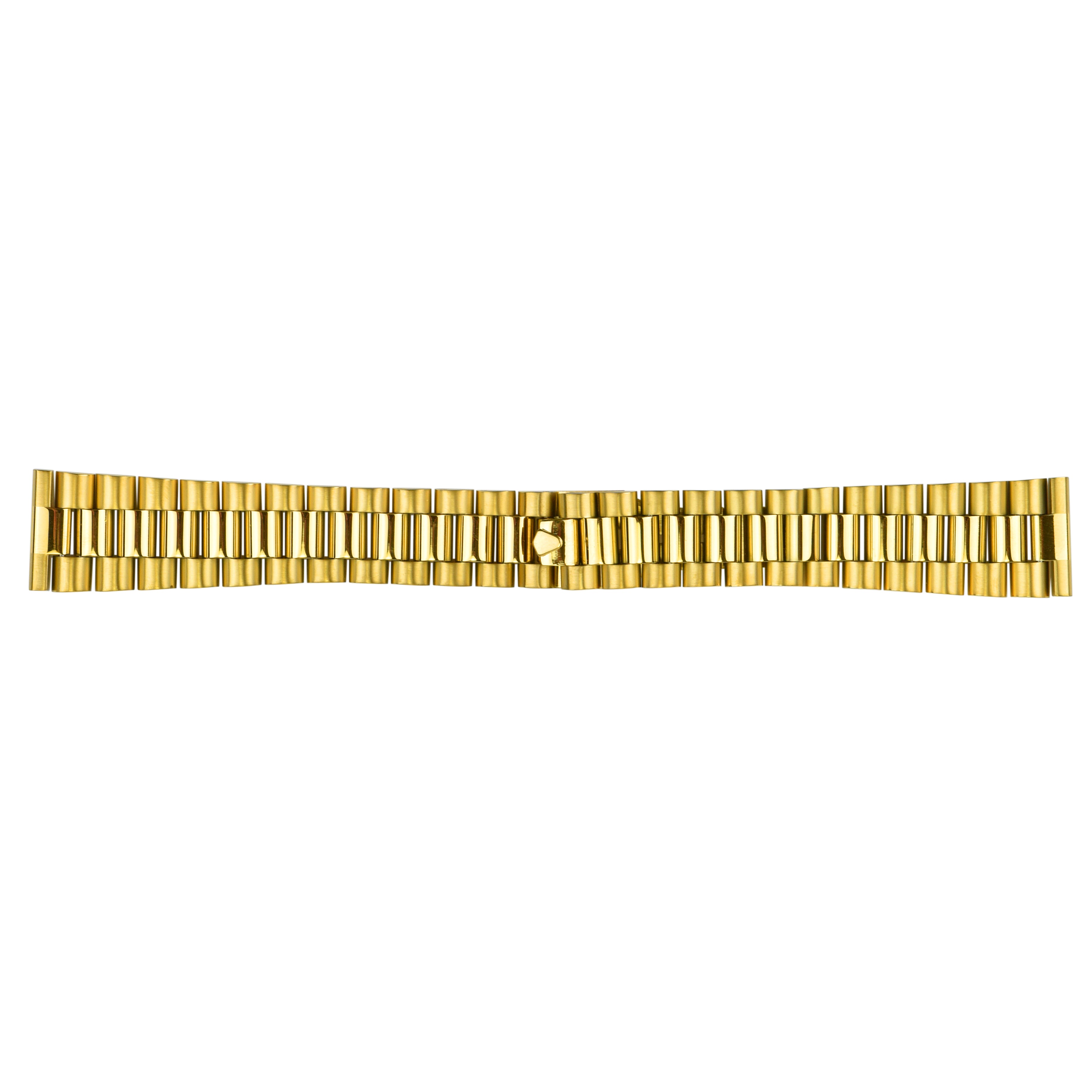 19MM PRESIDENT WATCH BAND FOR 34MM ROLEX DATE, AIRKING GOLD PLATED STRAIGHT END