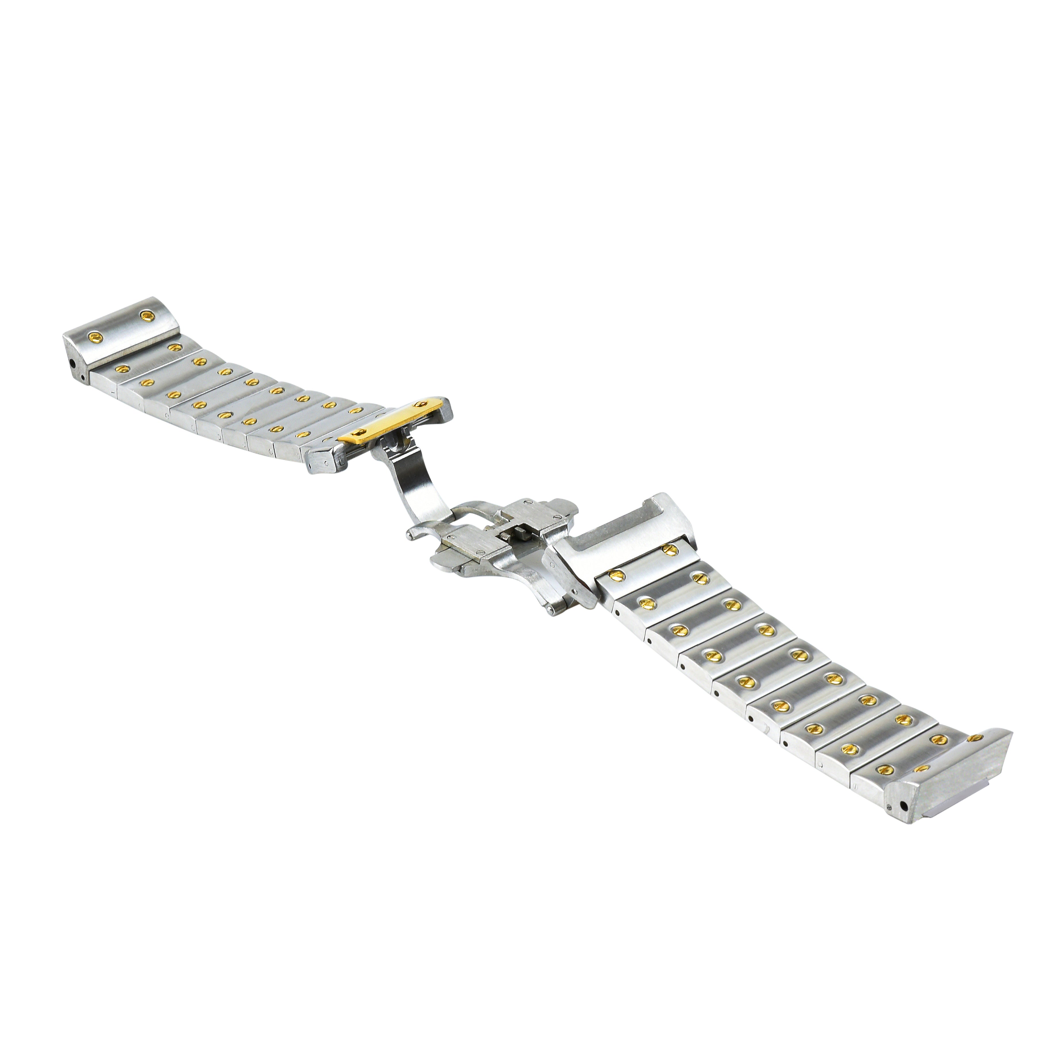 23MM WATCH BAND FOR 38MM CARTIER SANTOS 100 XL WSSA0018 BRACELET TWO TONE PLATED