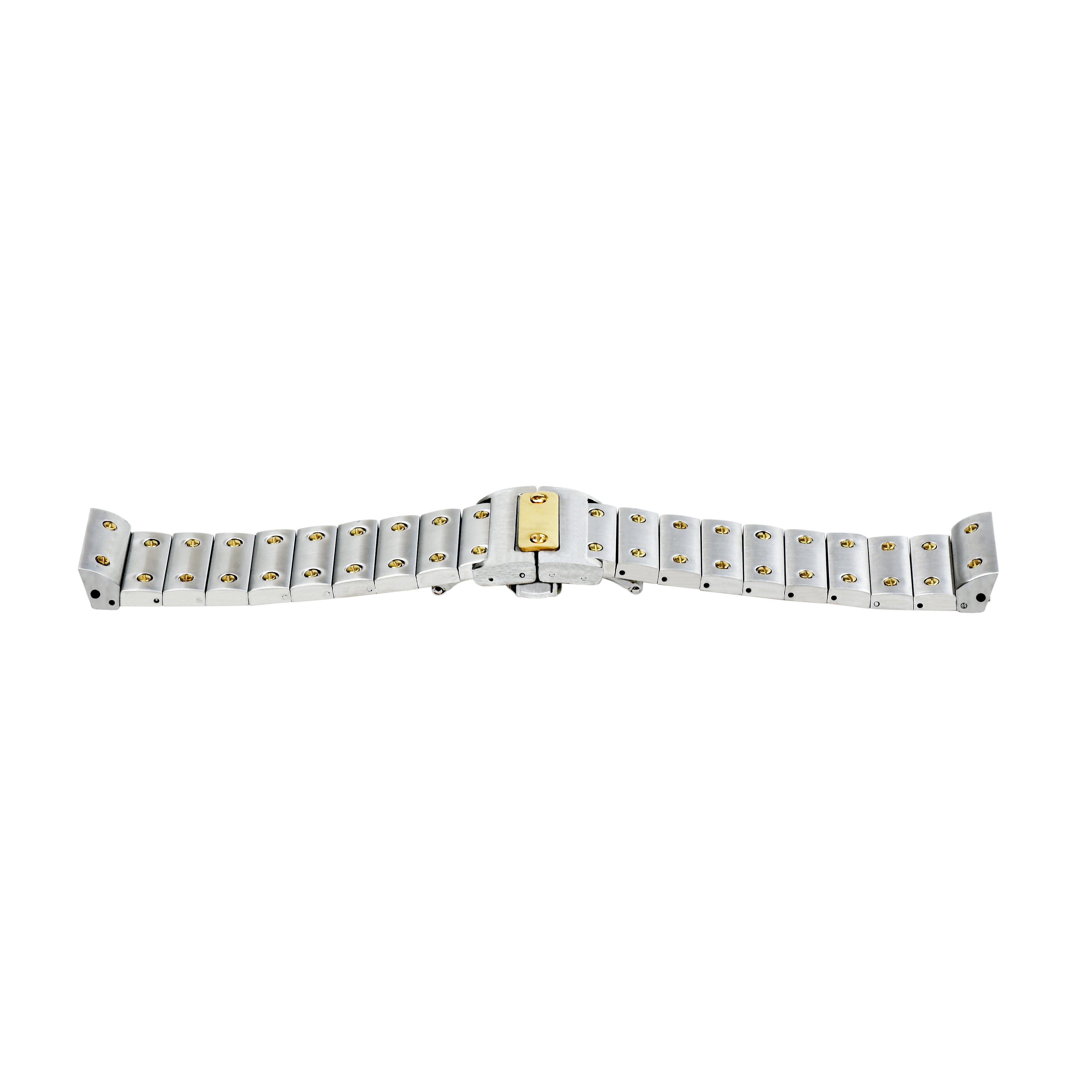 23MM WATCH BAND FOR 38MM CARTIER SANTOS 100 XL WSSA0018 BRACELET TWO TONE PLATED