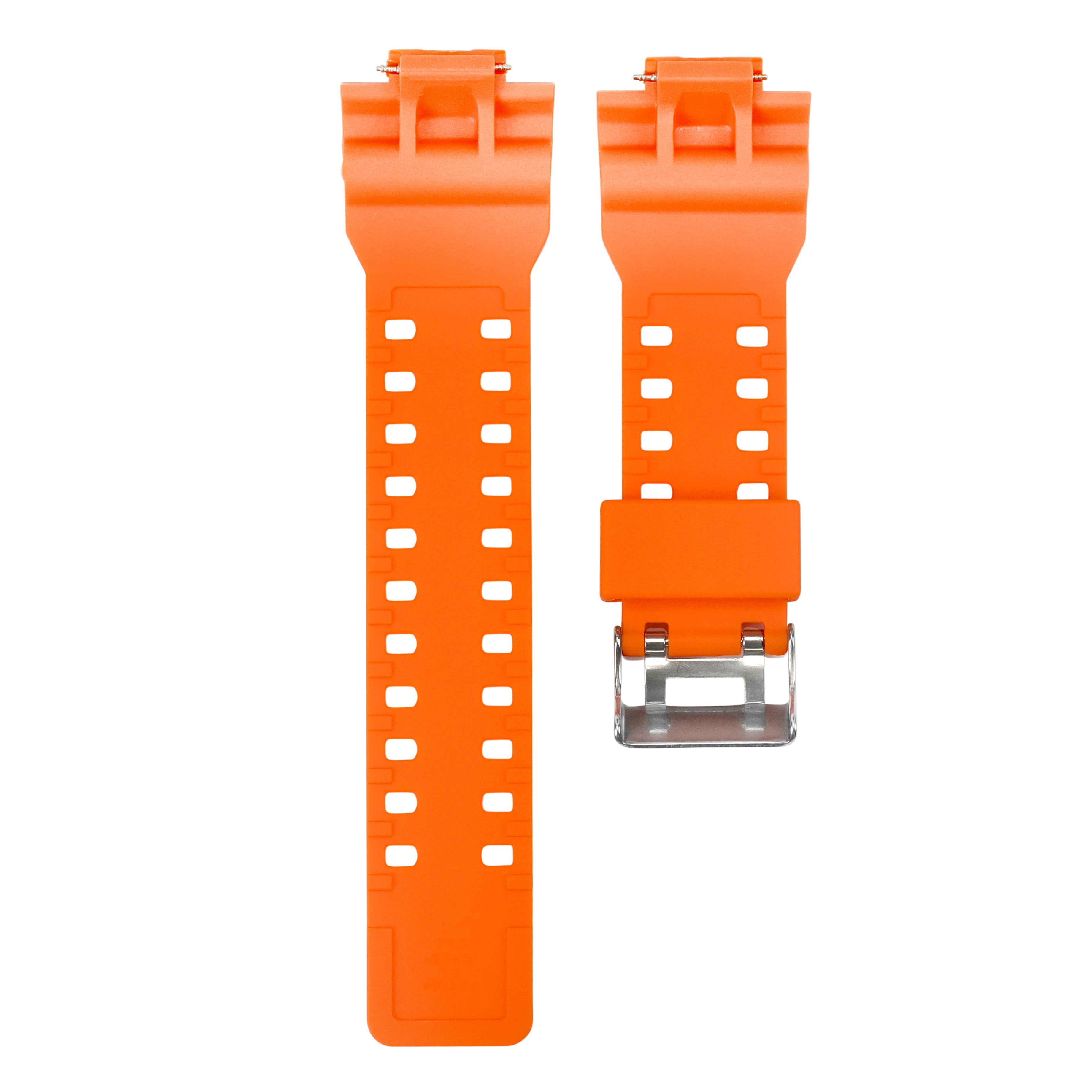 RUBBER WATCH BAND STRAP FOR CASIO G SHOCK GA-110 GA-120 GA-200 WATCH ORANGE