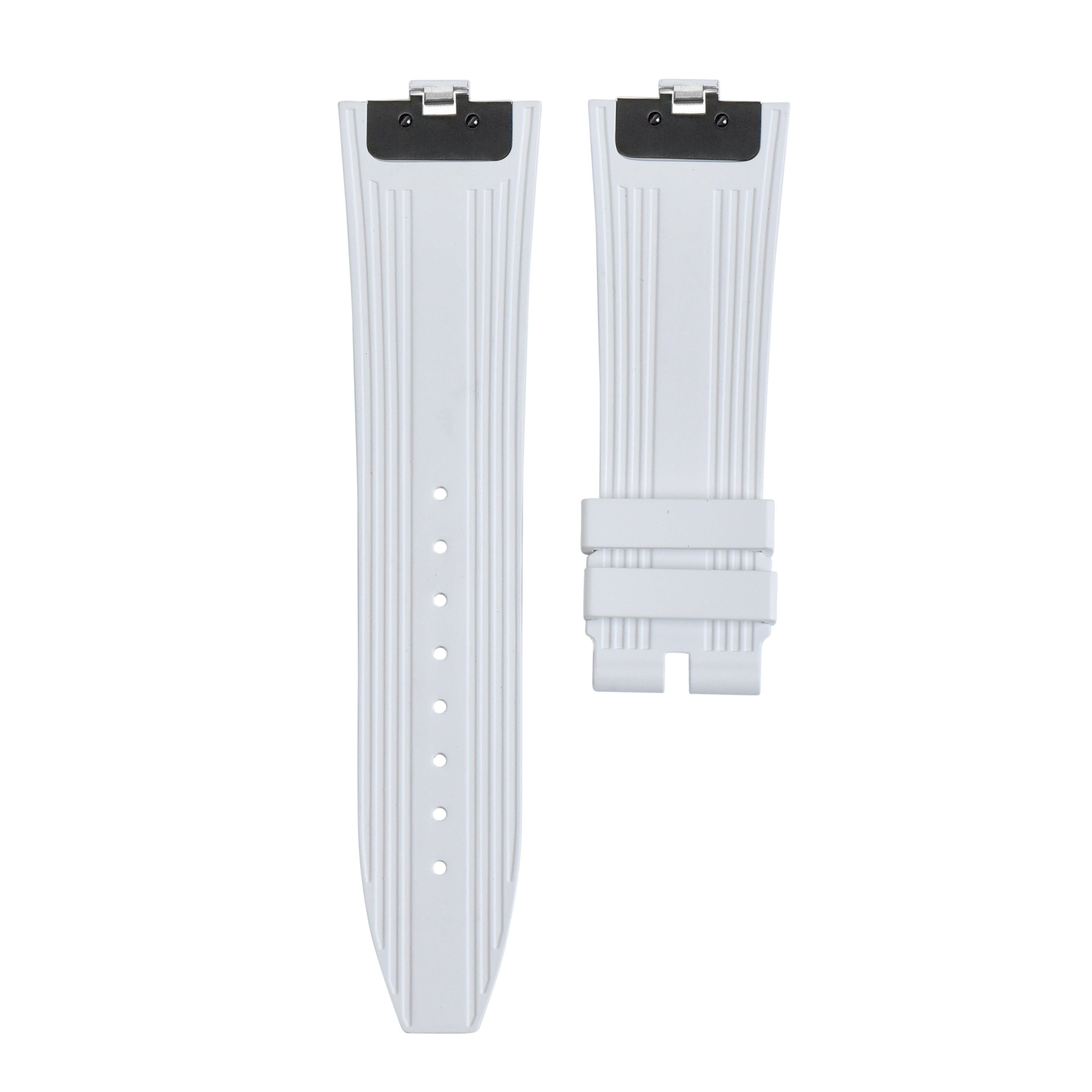 RUBBER WATCH BAND FOR VACHERON CONSTANTIN 4500V 5500V 7900V EZ RELEASE WHITE