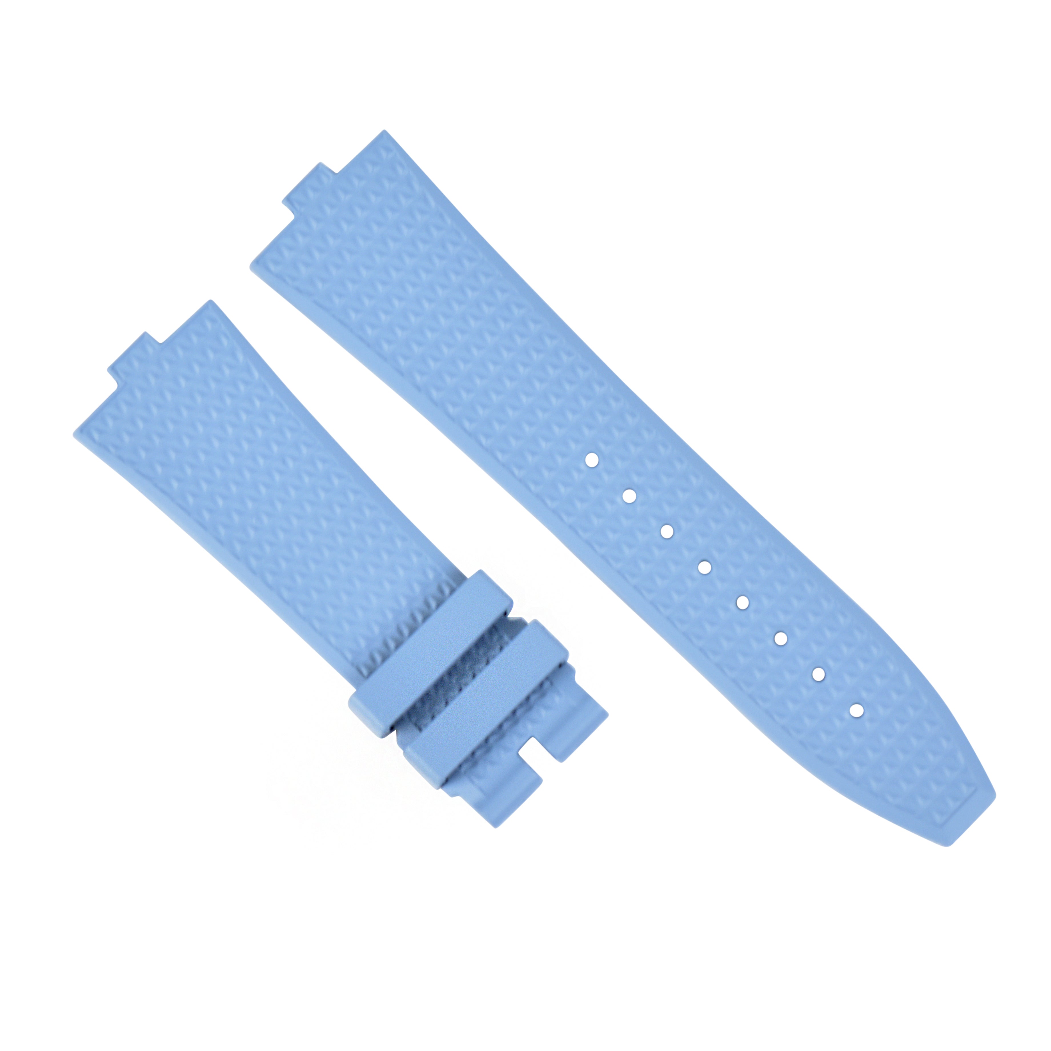 RUBBER WATCH BAND STRAP FOR VACHERON CONSTANTIN 4500V 5500V 7900V LIGHT BLUE EZ