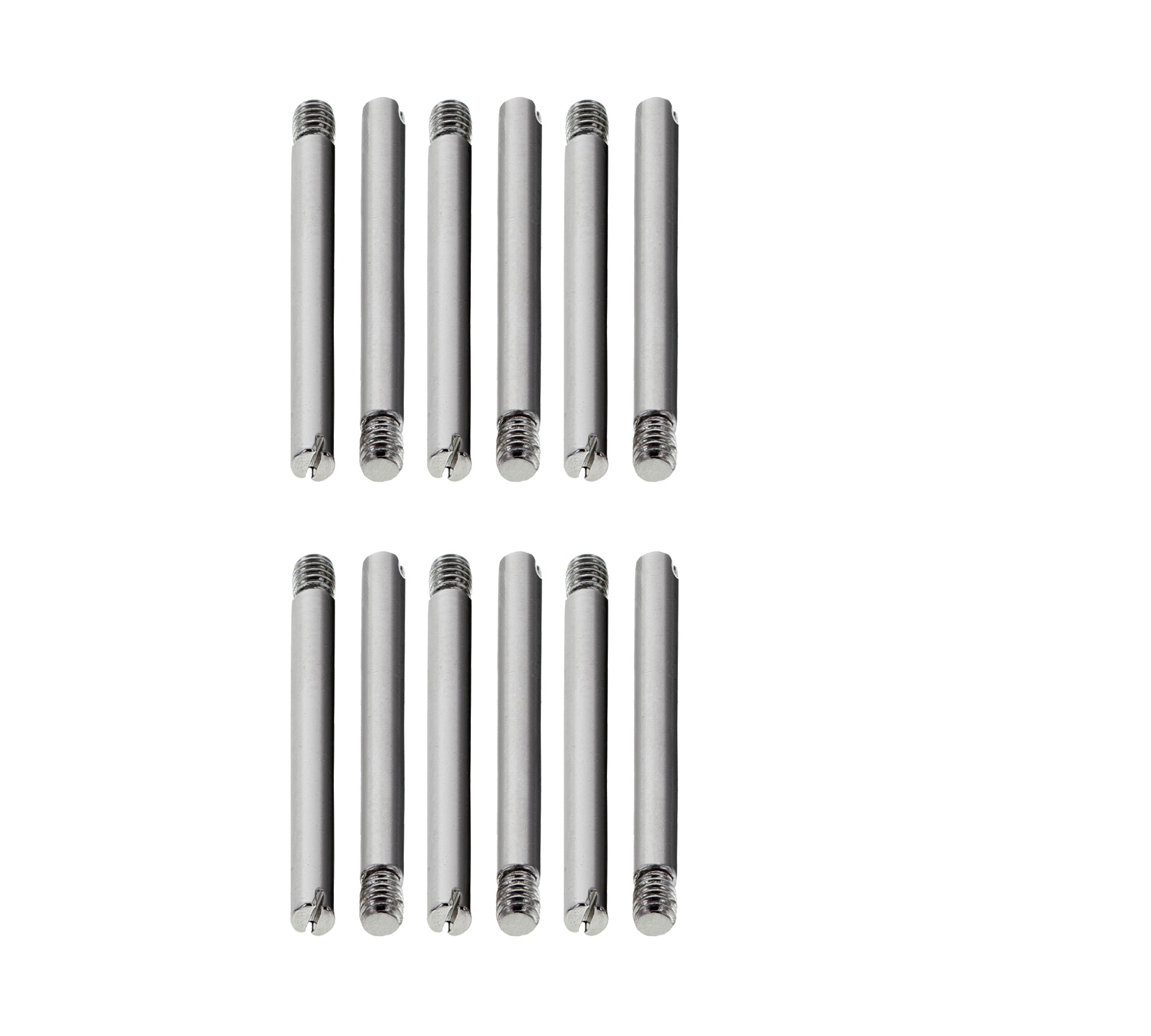 12PCS - 15.80MM LENGTH X 1.40MM THICK STAINLESS STEEL SCREW FOR ROLEX WATCHES