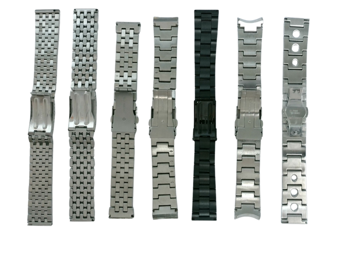 7Pcs Assorted 20mm Stainless Steel Watch Band Straps For All Watches