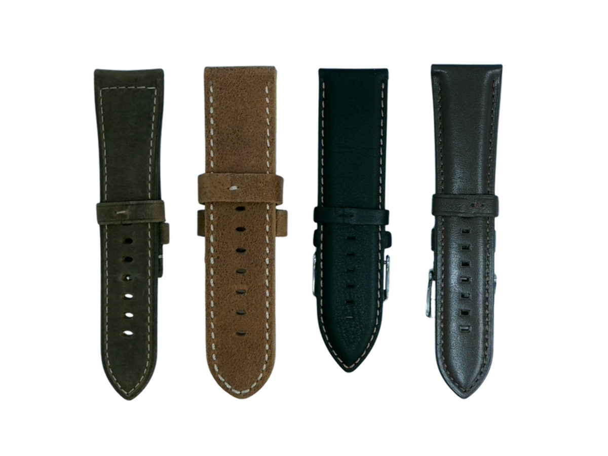 4Pcs Assorted 26mm Leather Watch Band Straps For All Watches