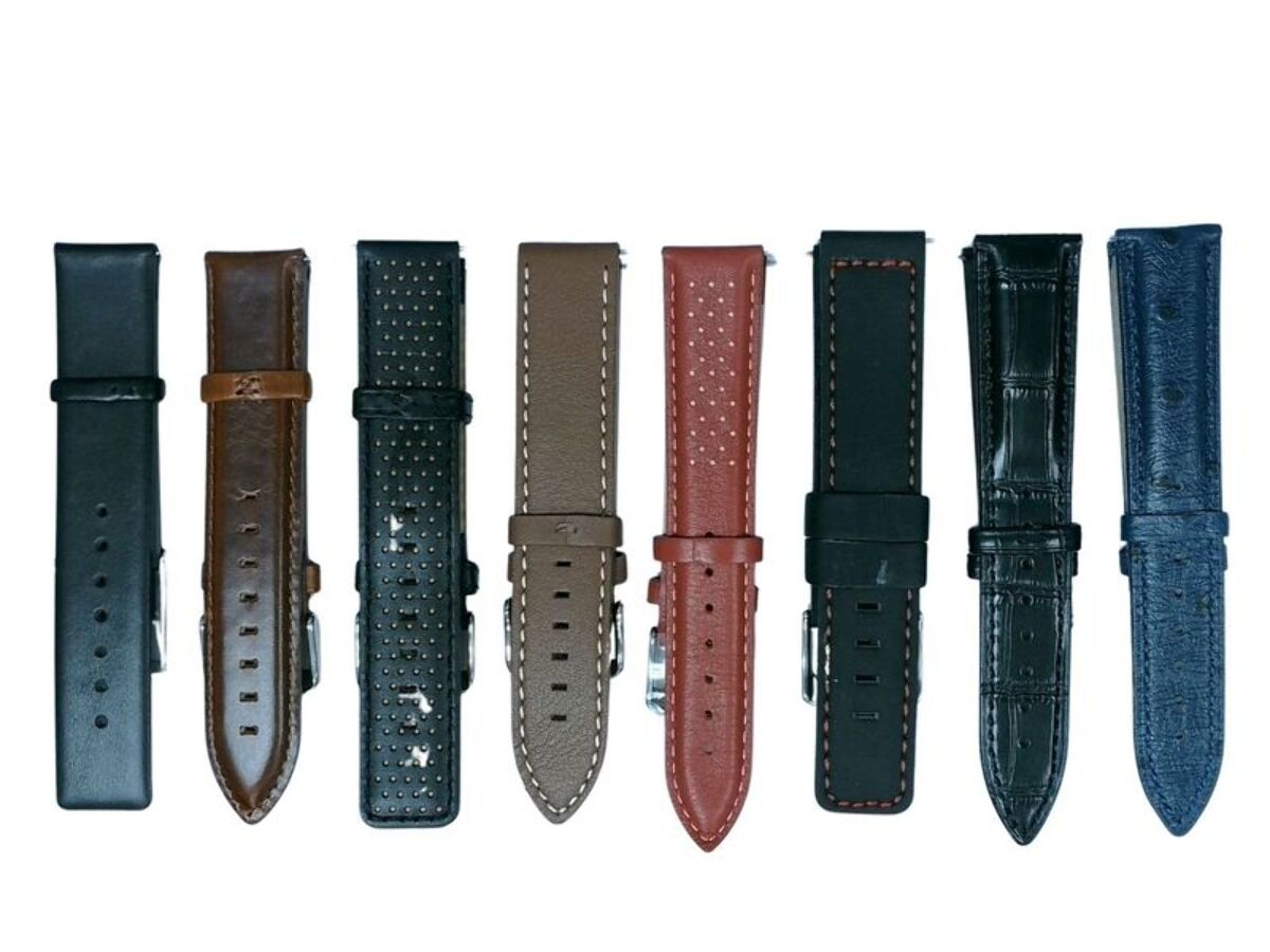 8Pcs Assorted 20mm Leather Watch Band Straps For All Watches