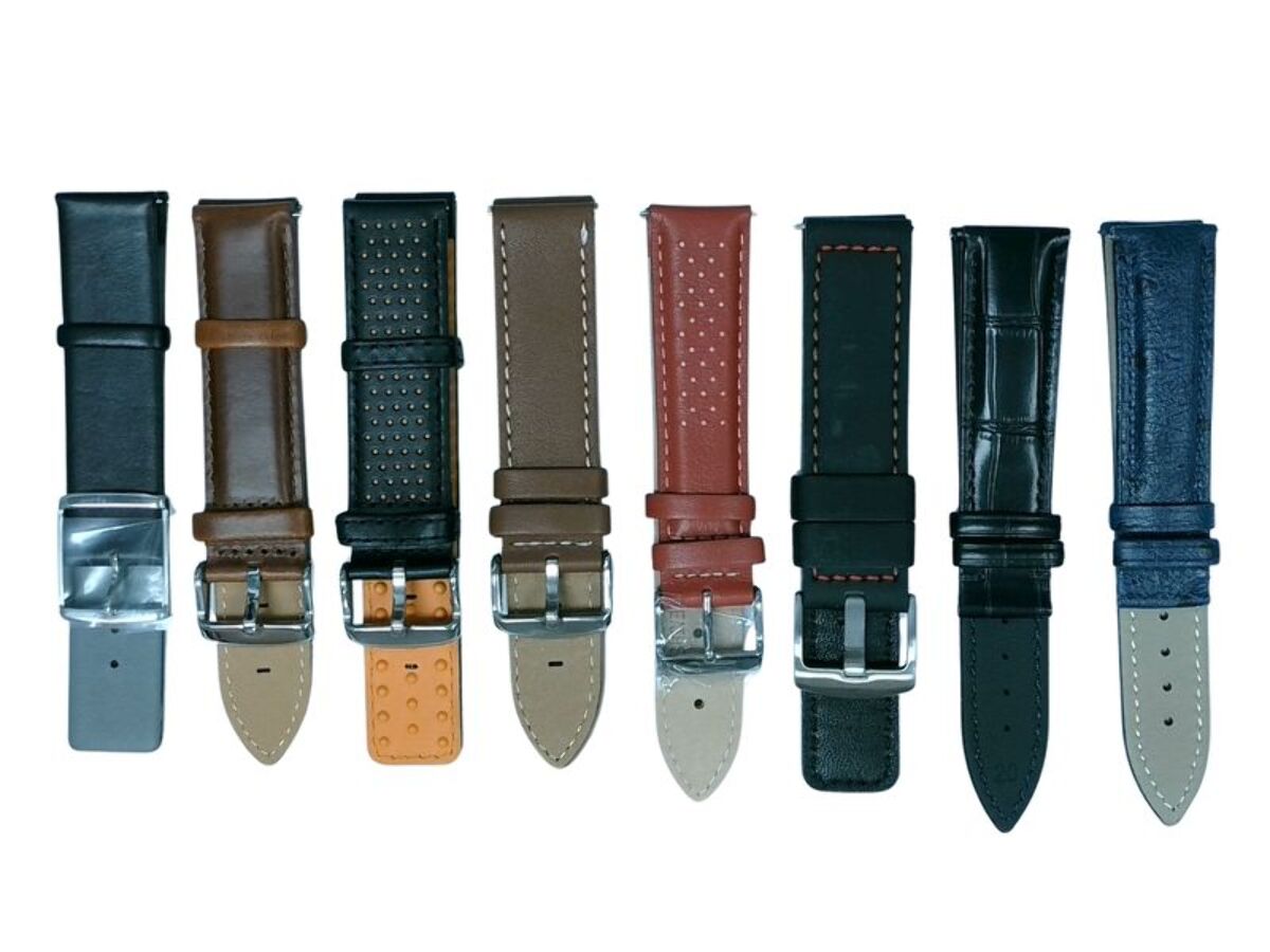 8Pcs Assorted 20mm Leather Watch Band Straps For All Watches