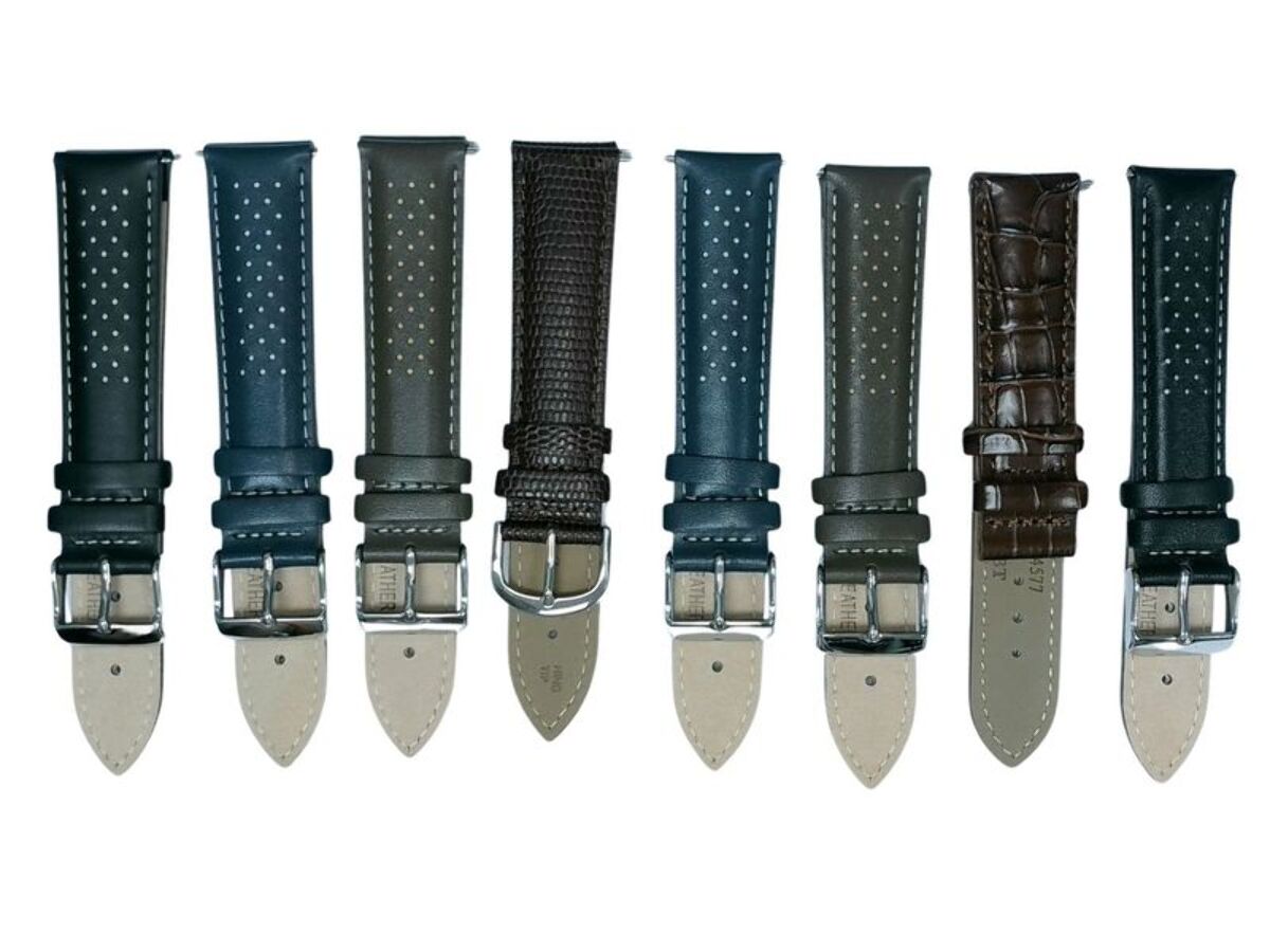 8Pcs Assorted 20mm Leather Watch Band Straps For All Watches