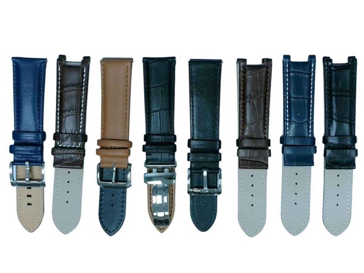 8Pcs Assorted 22mm Leather Watch Band Straps For All Watches