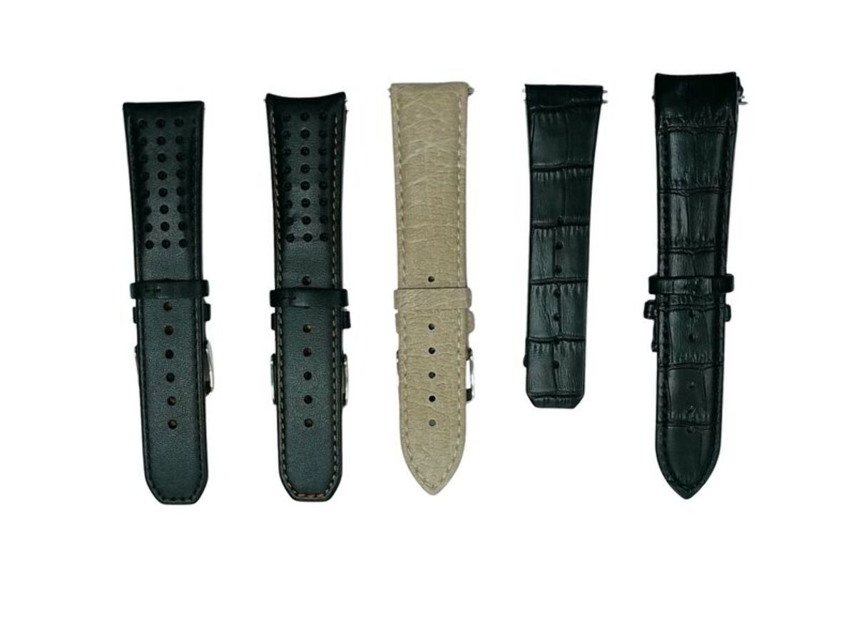 5Pcs Assorted 23mm Leather Watch Band Straps For All Watches