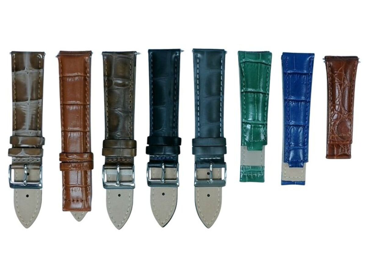 8Pcs Assorted 20mm Leather Watch Band Straps For All Watches