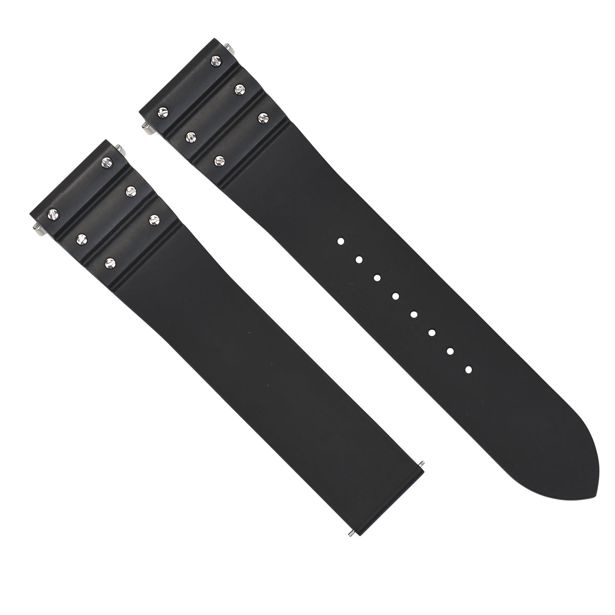 21MM SILICONE RUBBER WATCH BAND STRAP QUICK RELEASE FOR CARTIER SANTOS WSSA0009, Black, view 2