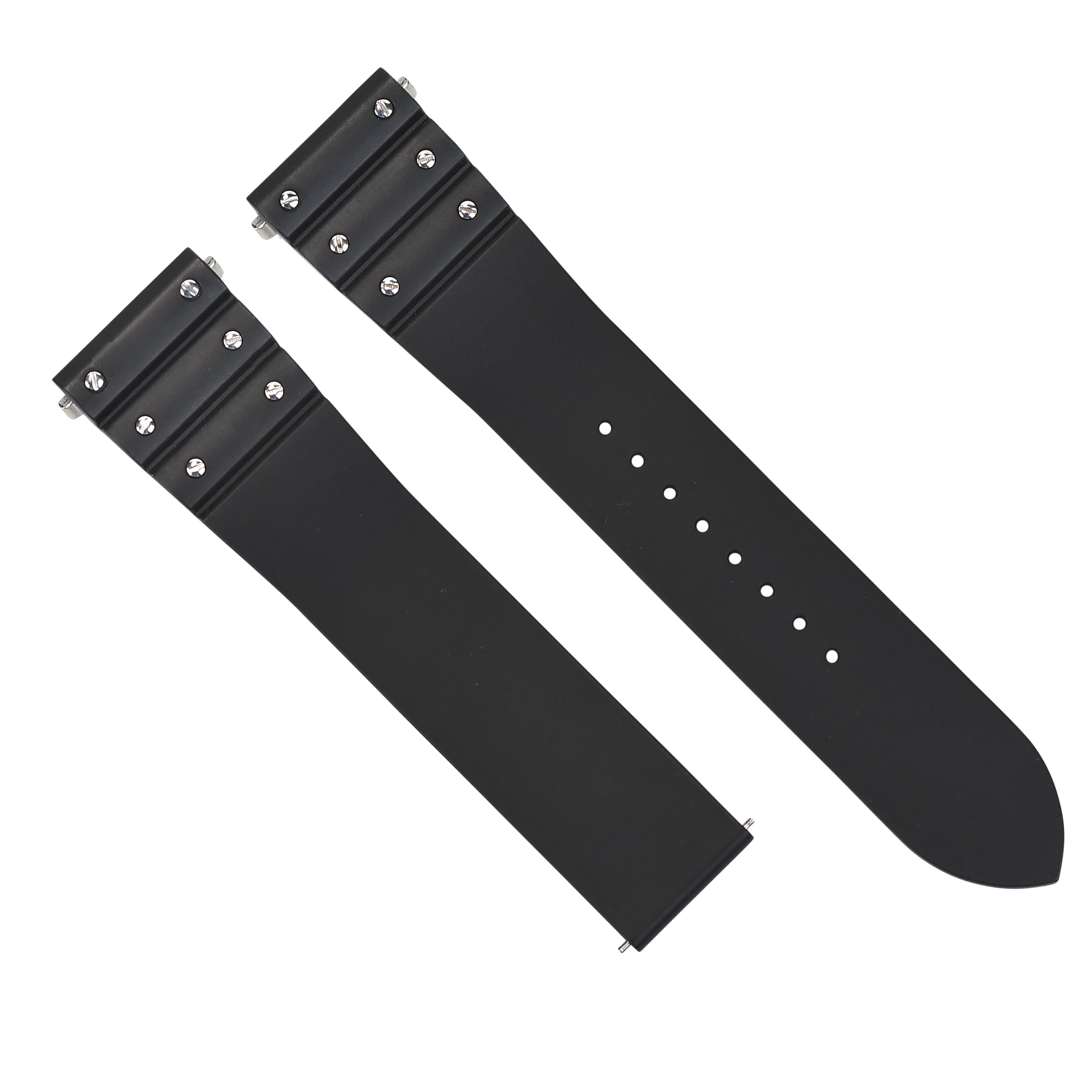 19MM & 21MM SILICONE RUBBER WATCH BAND STRAP FOR CARTIER SANTOS EZ QUICK RELEASE