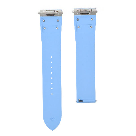 21MM SILICONE RUBBER WATCH BAND STRAP QUICK RELEASE FOR CARTIER SANTOS WSSA0009