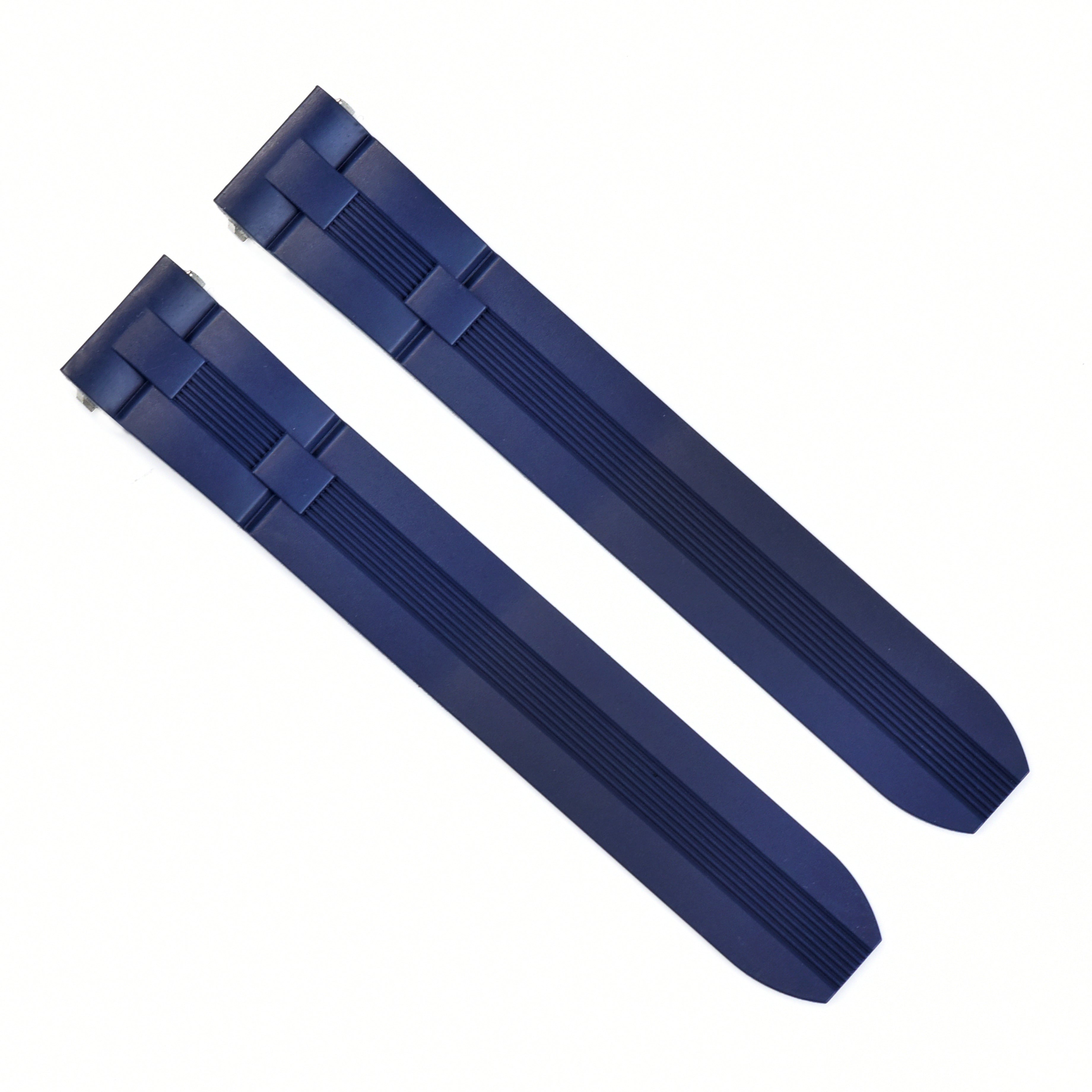 19MM BLUE RUBBER WATCH BAND STRAP FOR CARTIER ROADSTER EASY QUICK RELEASE