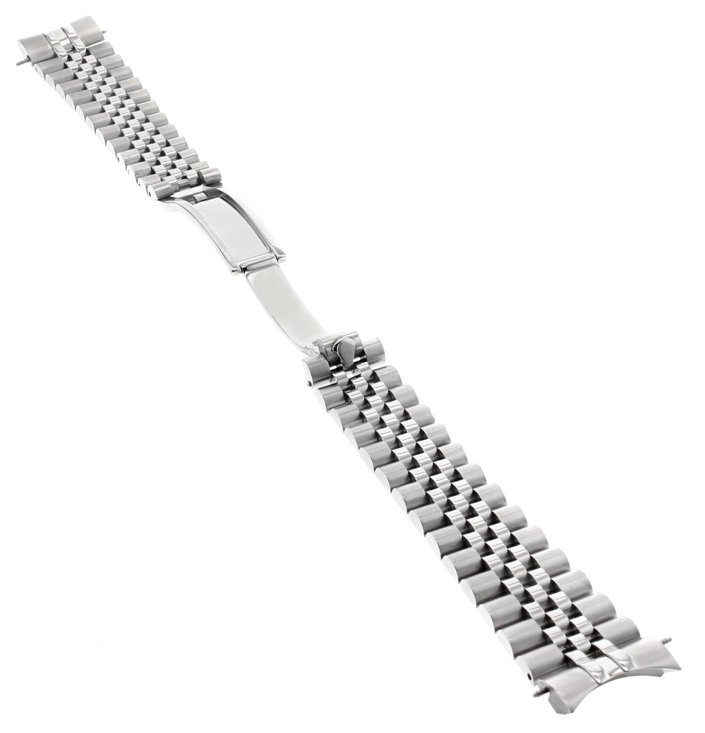 STAINLESS STEEL JUBILEE WATCH BAND HIDDEN CLASP FOR ROLEX 116200, 116234 ITALY