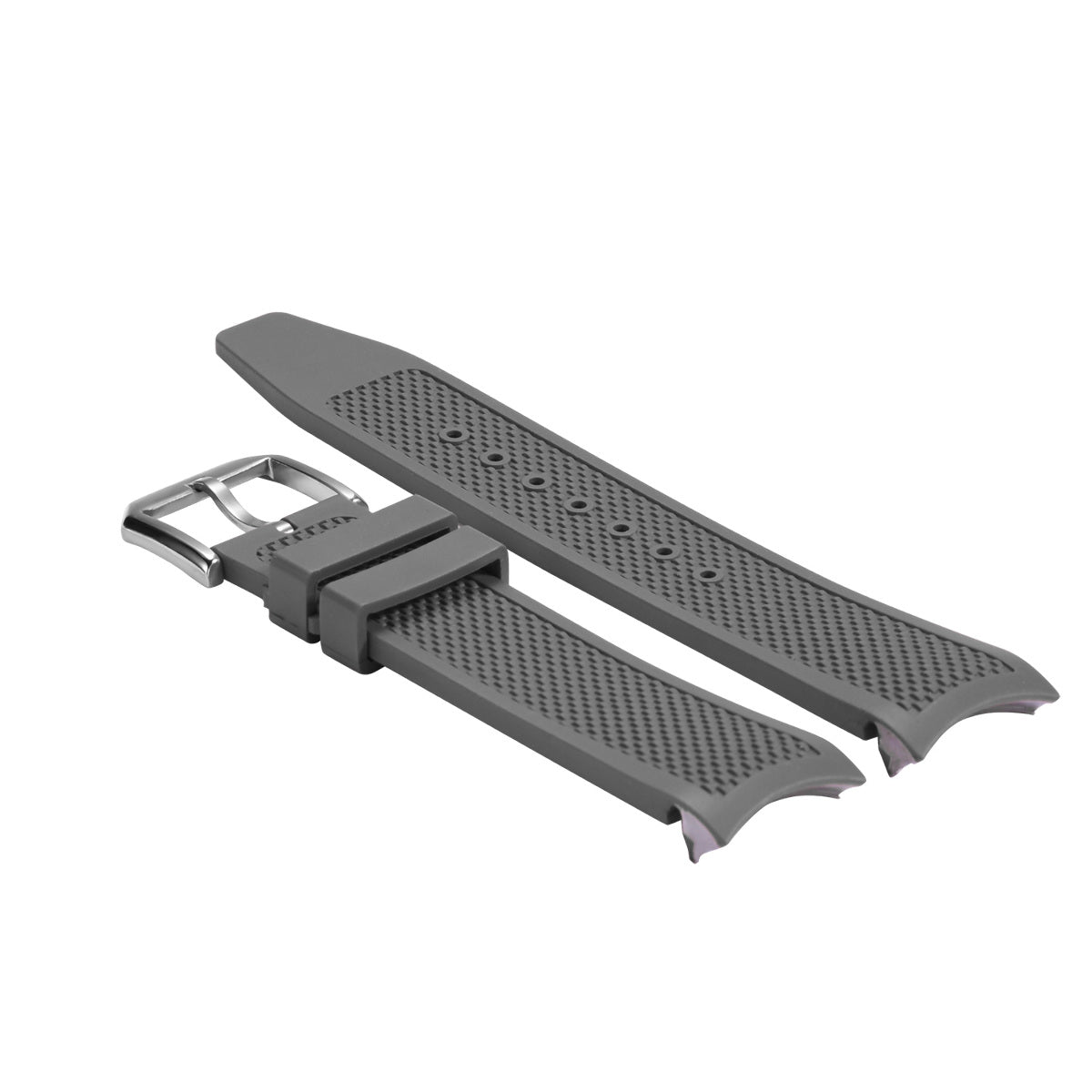 20MM FKM RUBBER WATCH BAND STRAP FOR IWC PORTUGUESE  MODEL WATCHES QUICK RELEASE, Grey, view 3