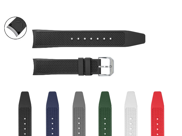 20MM FKM RUBBER WATCH BAND STRAP FOR IWC PORTUGUESE  MODEL WATCHES QUICK RELEASE