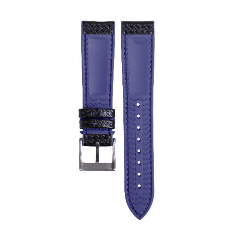 19-20-21-22-23-24MM CARBON FIBER LEATHER FKM RUBBER WATCH BAND STRAP FOR OMEGA