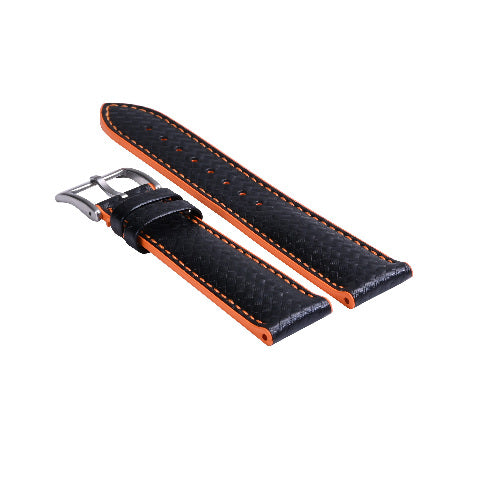 19-20-21-22-23-24MM CARBON FIBER LEATHER FKM RUBBER WATCH BAND STRAP FOR OMEGA