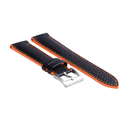 19-20-21-22-23-24MM CARBON FIBER LEATHER FKM RUBBER WATCH BAND STRAP FOR OMEGA