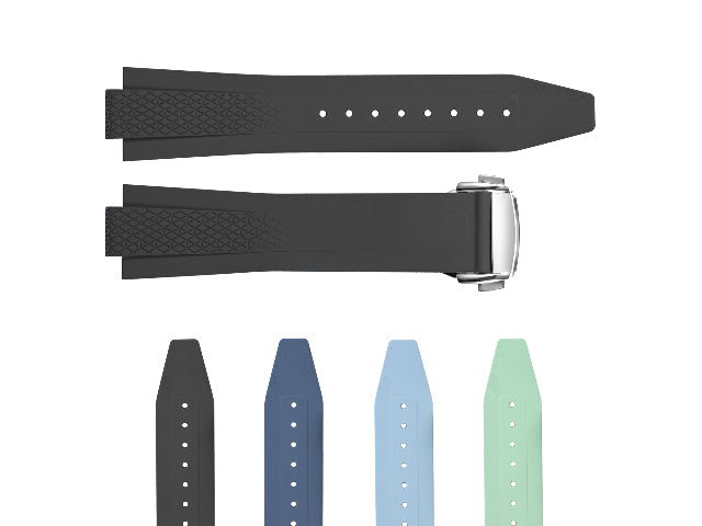 22mm FKM Rubber Watch Band Strap for Longines Conquest 42mm L38364529 L3.835
