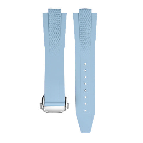 22mm FKM Rubber Watch Band Strap for Longines Conquest 42mm L38364529 L3.835