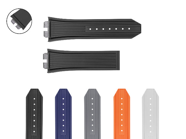 28MM X 22MM RUBBER WATCH BAND STRAP FOR 45MM HUBLOT BIGBANG UNICO ONE CLICK
