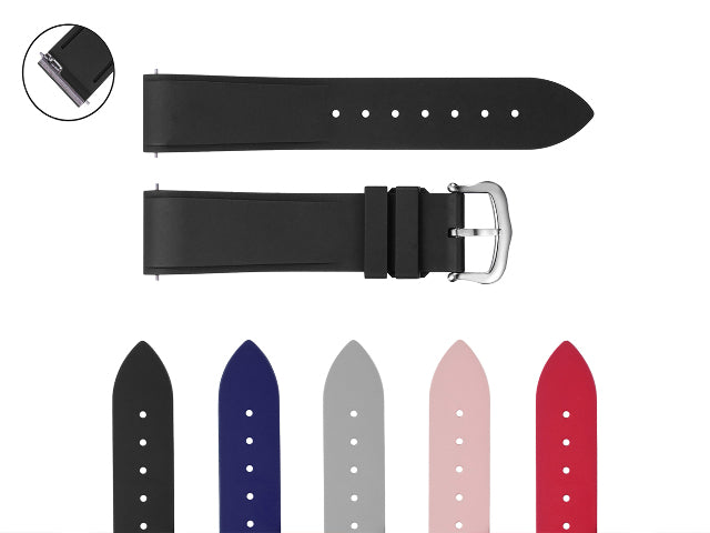 15.5MM 17.5MM RUBBER WATCH BAND WRIST STRAP FOR CARTIER DUMONT QUICK RELEASE
