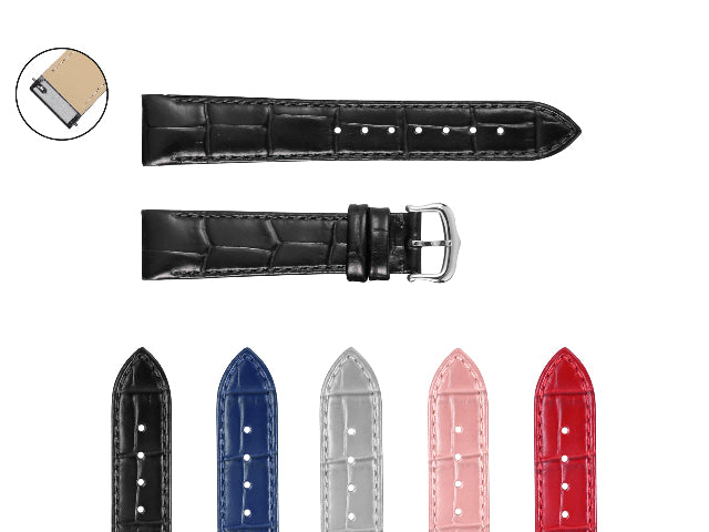 15.5-17.5-19MM LEATHER WATCH BAND WRIST STRAP FOR CARTIER DUMONT QUICK RELEASE