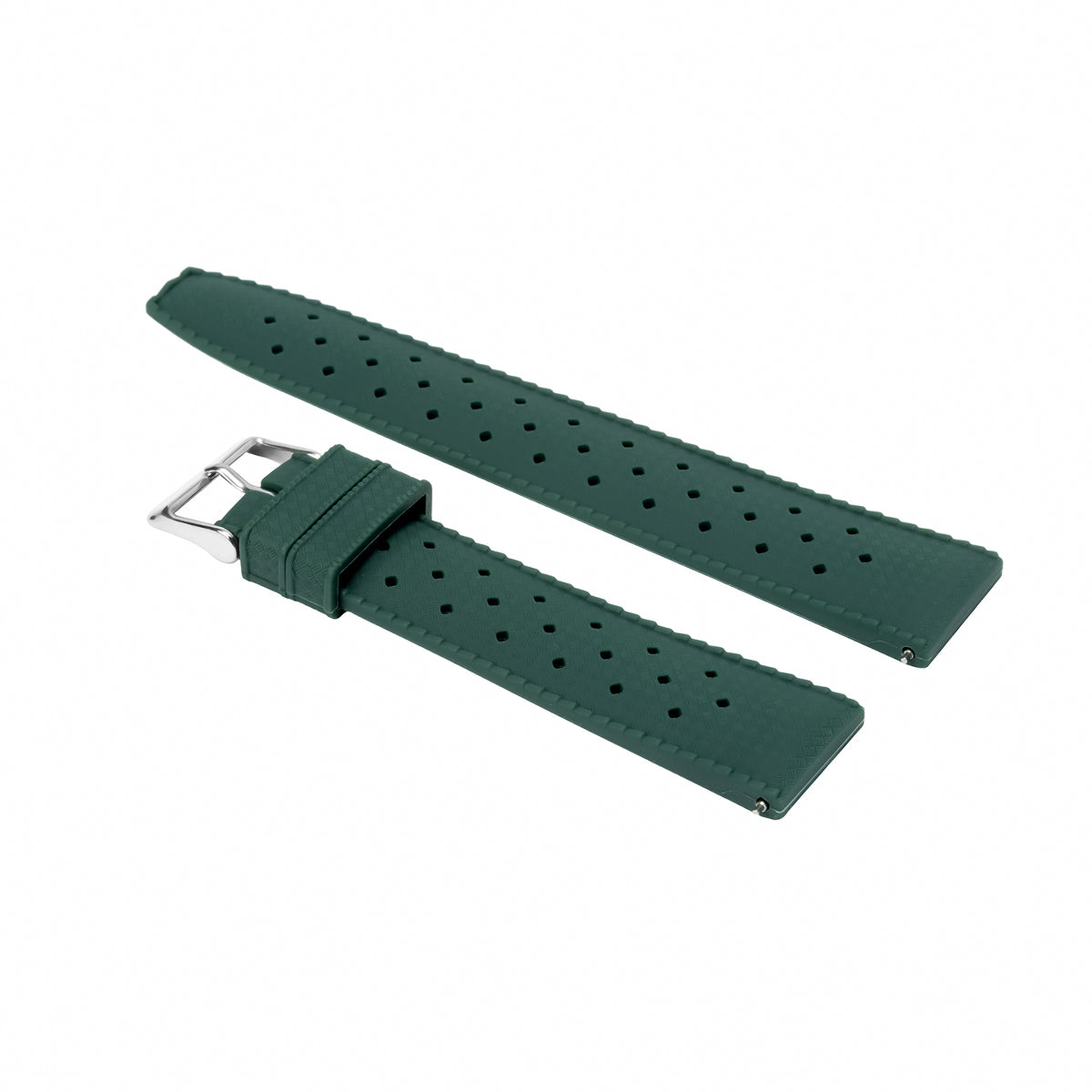 20mm 22mm Tropical Vulcanized Rubber Watch Band Strap Universal Sport Dive Watch, Green, view 3