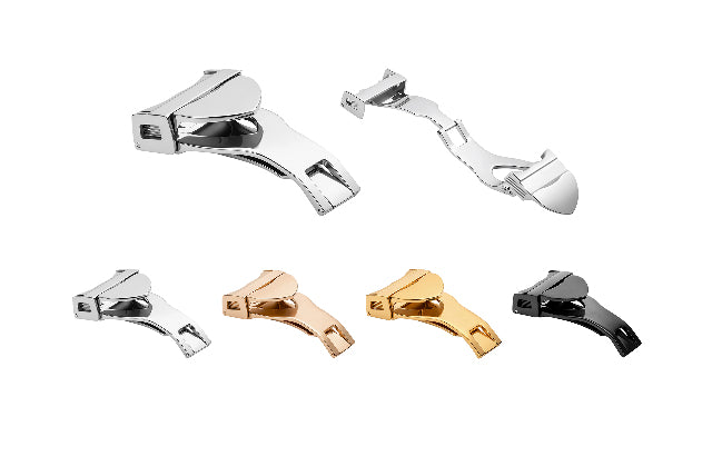 18MM STAINLESS STEEL FLIP COVER LOCK FOLDING STRAP BUCKLE FOR TUDOR WATCHES