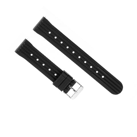18mm 20mm 22mm Quick Release Silicone Rubber Waffle Watch Band Strap Universal