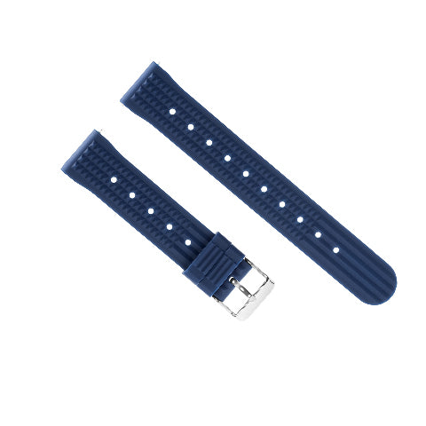 18mm 20mm 22mm Quick Release Silicone Rubber Waffle Watch Band Strap Universal
