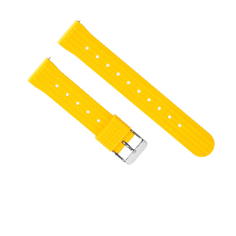 18mm 20mm 22mm Quick Release Silicone Rubber Waffle Watch Band Strap Universal