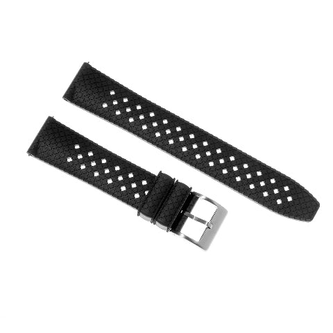 18MM 20MM 22MM FKM RUBBER TRAFFLE WATCH BAND WRIST STRAP FOR SEIKO QUICK RELEASE