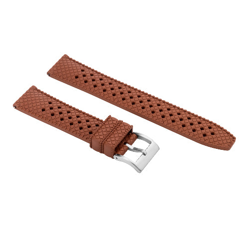 18MM 20MM 22MM FKM RUBBER TRAFFLE WATCH BAND WRIST STRAP FOR SEIKO QUICK RELEASE