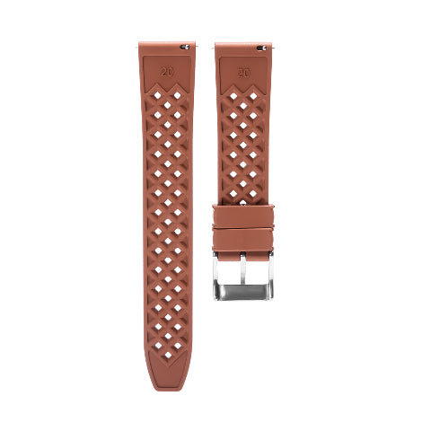 18MM 20MM 22MM FKM RUBBER TRAFFLE WATCH BAND WRIST STRAP FOR SEIKO QUICK RELEASE