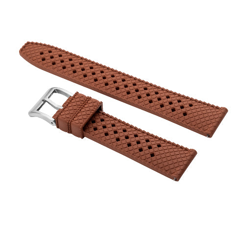 18mm 20mm 22mm FKM Rubber Waffle Rubber Watch Band Strap Universal Replacement