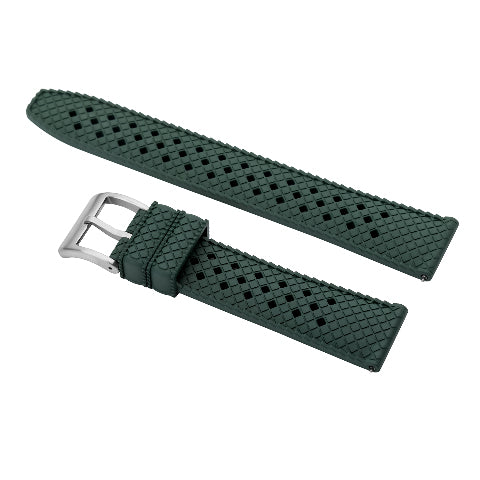 18MM 20MM 22MM FKM RUBBER TRAFFLE WATCH BAND WRIST STRAP FOR SEIKO QUICK RELEASE