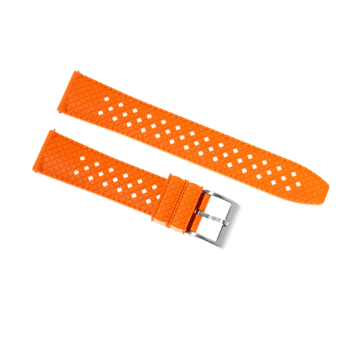 18mm 20mm 22mm FKM Rubber Waffle Rubber Watch Band Strap Universal Replacement