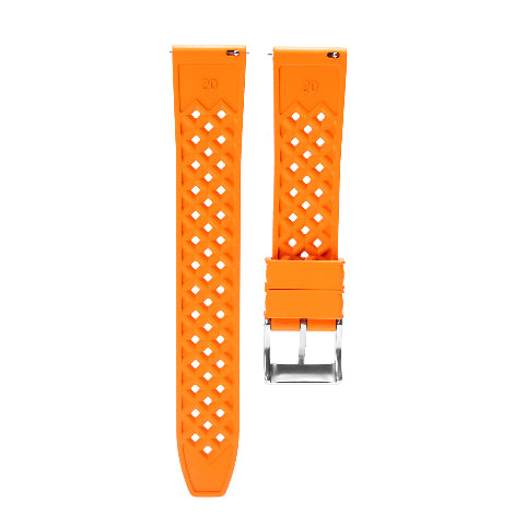 18mm 20mm 22mm FKM Rubber Waffle Rubber Watch Band Strap Universal Replacement