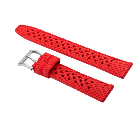 18MM 20MM 22MM FKM RUBBER TRAFFLE WATCH BAND WRIST STRAP FOR SEIKO QUICK RELEASE