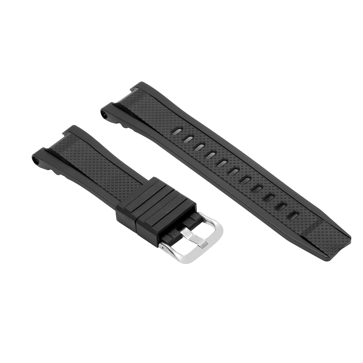 26MM SILICONE RUBBER WATCH BAND STRAP FOR CASIO G SHOCK GST W300 400G B100 WATCH, Black, view 3