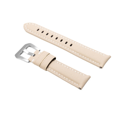 20-22-24-26MM Nylon Canvas Leather Watch Band Replacement Wristband Strap Watch