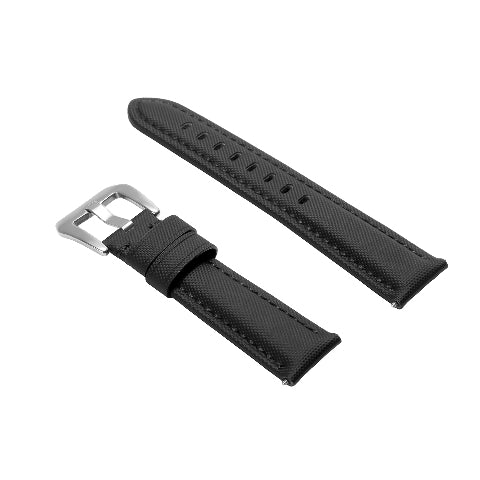 20-22-24-26MM Nylon Canvas Leather Watch Band Replacement Wristband Strap Watch