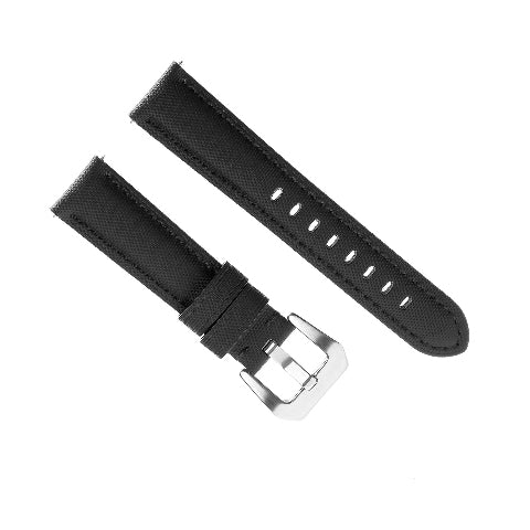20-22-24-26MM Nylon Canvas Leather Watch Band Replacement Wristband Strap Watch