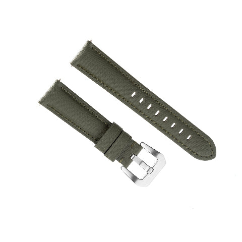 20-22-24-26MM Nylon Canvas Leather Watch Band Replacement Wristband Strap Watch